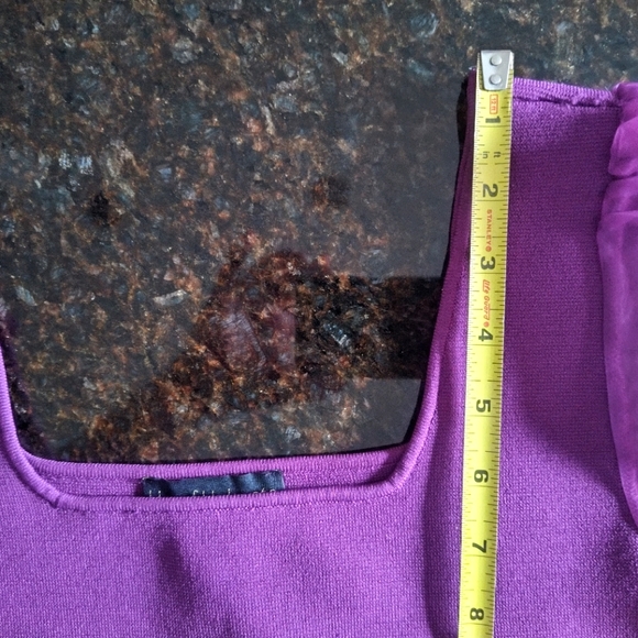 House of Harlow 1960 Sheer Puff Sleeves Knit Top - Picture 11 of 12